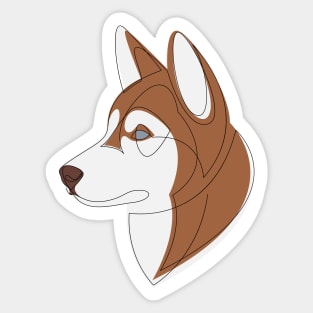 Siberian Husky - Brown Sticker